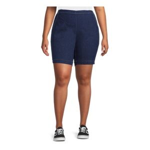 Just My Size Women’s Plus Size Dark Indigo 2 Pocket Shorts Size 3X